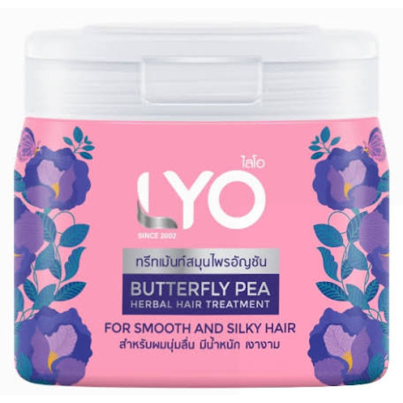 "LYO" Butterfly Pea Herbal Hair Treatment Reduce Hair Loss (200 ml.) - ไลโอ ทรีทเมนท์ "LYO" Butterfly Pea Herbal Hair Treatment Reduce Hair Loss (200 ml.) - ไลโอ ทรีทเมนท์