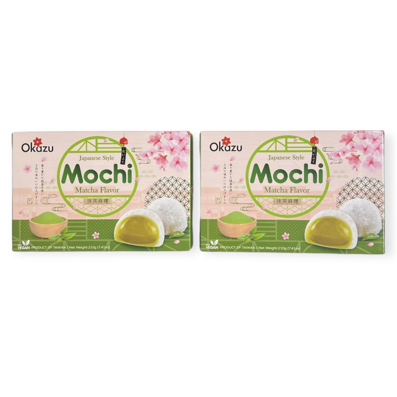 "OKAZU" Japanses Style Mochi TARO and Matcha Flavor (210 grams) - โมจิ - Free shipping