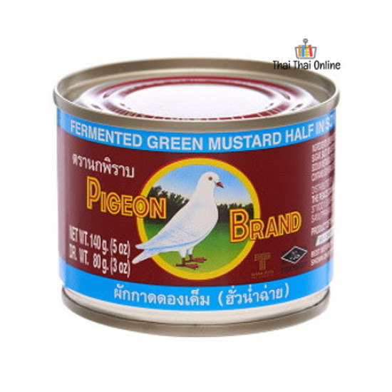 "PIGEON" Pickled Mustard Green in Soy Sauce (80 g.) - ผักกาดดอง