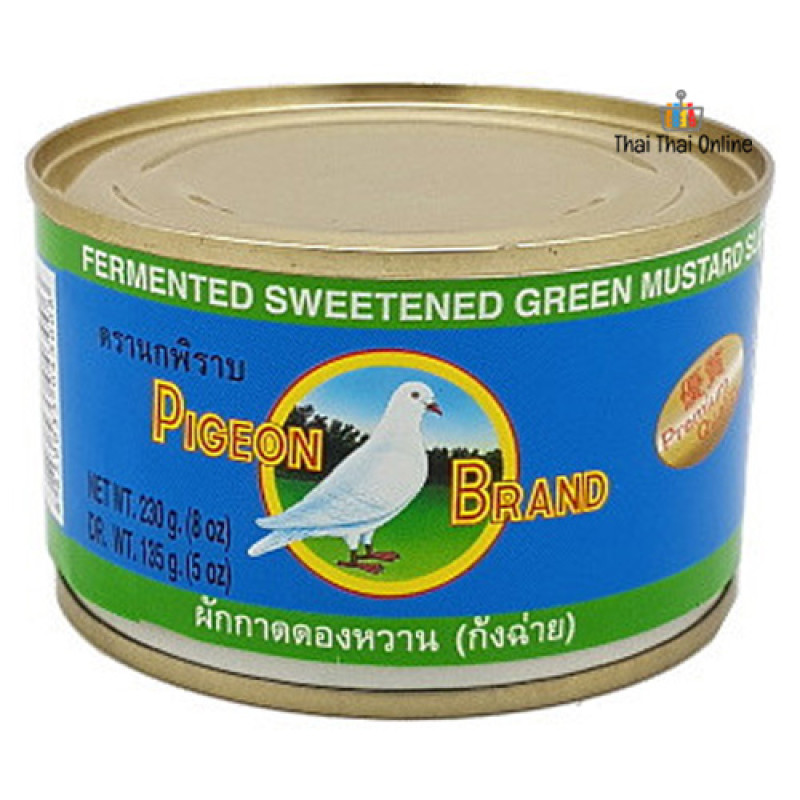 "PIGEON" Pickled Sweetened Mustard Green (80 g.) - ผักกาดดอง