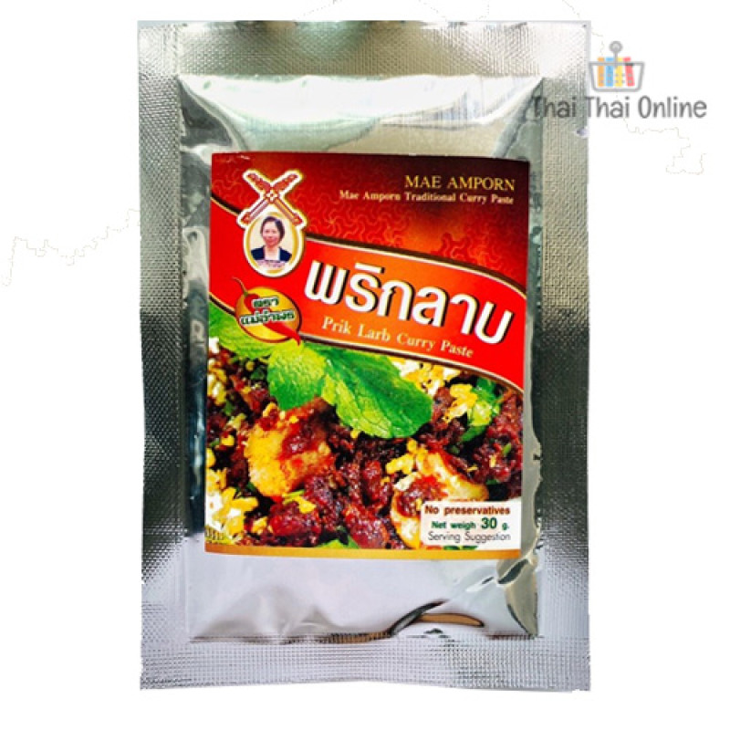 "MAE AMPORN" Prik Larb Curry Paste  (30 grams) - พริกลาบ