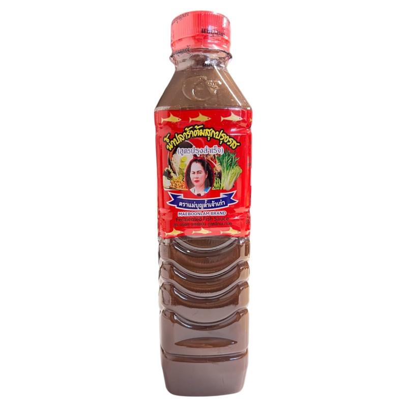 "MAEBOONLAM" Fermented Fish Sauce  (350 ml) - "แม่บุญล้ำ" น้ำปลาร้าต้มสุกปรุงรส
