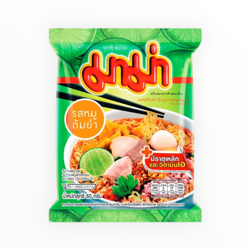 "Mama" Instant Noodles Pork Tom Yum Flavour ( 60 grams) - มาม่า รสหมูต้มยำ