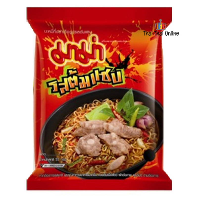 "Mama" Instant Noodles TOM ZAAB Flavour ( 55 grams) - มาม่าต้มแซ่บ