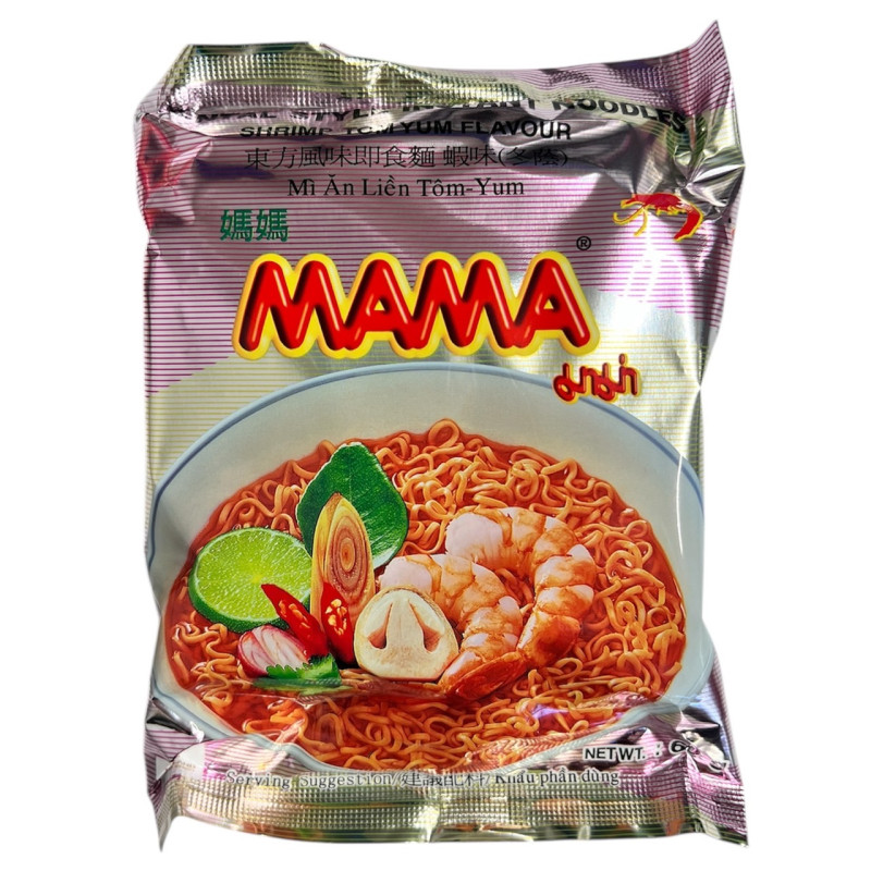 "Mama" Instant Noodles Shrimp Tom Yum Flavour (60 grams) - มาม่า รสต้มยำกุ้ง "Mama" Instant Noodles Shrimp Tom Yum Flavour (60 grams) - มาม่า รสต้มยำกุ้ง