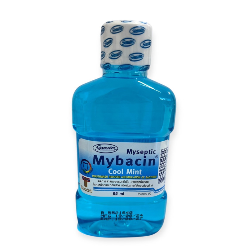 "MYBACIN" Mouthwash Reduces Accumulation Of Bacteria (95 mL) - มายบาซิน น้ำยาบ้วนปาก