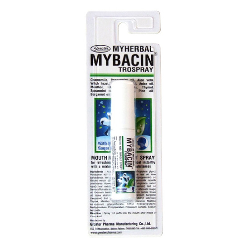 "MYBACIN" Throat Spray, BREATH Formula (4.5 ml.) - มายบาซิน