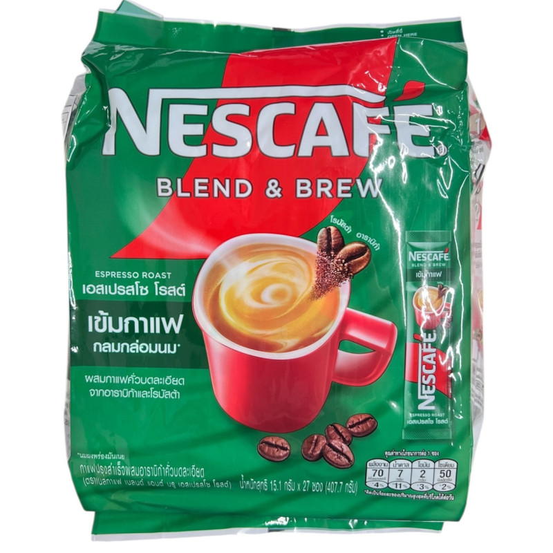 "NESCAFE" Espresso Roast 3 in 1 Coffee (15.1 g. x 27 sticks) - เนสกาแฟ ⚠️BBF 11/09/2025 ⚠️Free Shipping