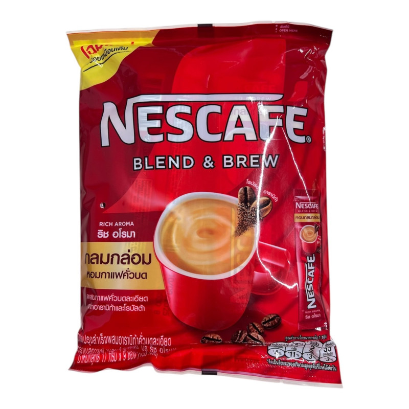 "NESCAFE" Blend & Brew 3 in 1 Coffee (17 g. x 9 sticks) - เนสกาแฟ ⚠️BBF 10/09/2025