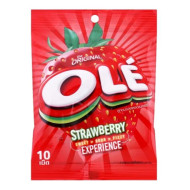 "OLE" Strawberry Candy (Sweet > Sour > Fizzy) (25 g.) - "โอเล่" ลูกอม รสสตรอเบอร์รี่