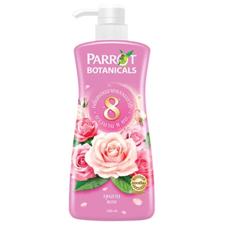 "PARROT" Botanicals Natural Shower Cream- ROSE (500 ml.) - นกแก้ว