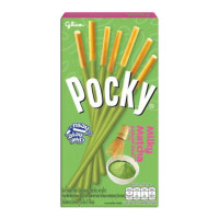 "GLICO POCKY" Pocky Milky Matcha Flavour Biscuit Sticks (35 grams) - ป๊อกกี้ รสชาเขียว