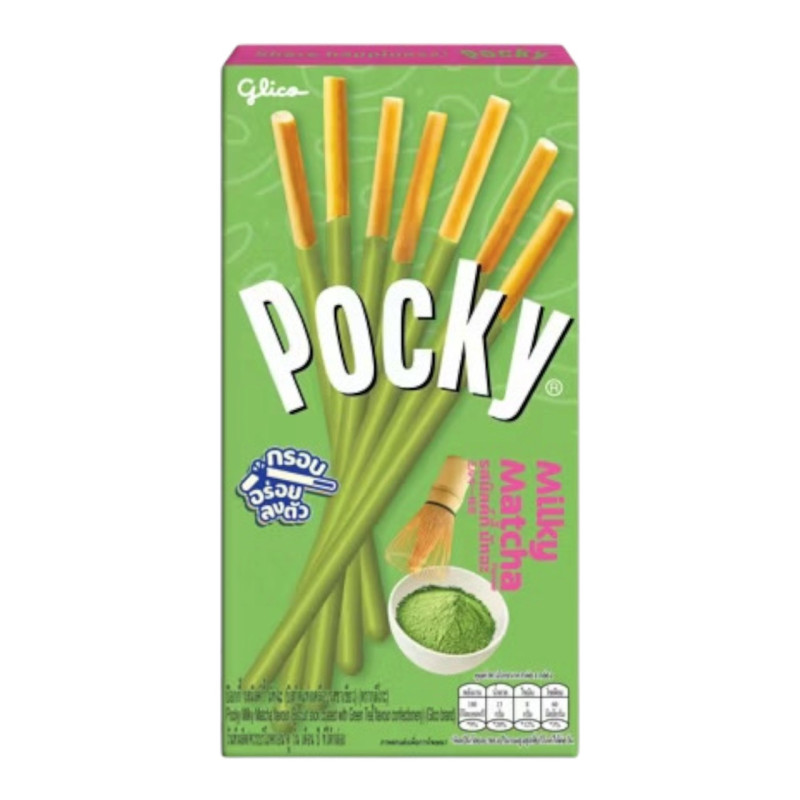 "GLICO POCKY" Pocky Milky Matcha Flavour Biscuit Sticks (35 grams) - ป๊อกกี้ รสชาเขียว "GLICO POCKY" Pocky Milky Matcha Flavour Biscuit Sticks (35 grams) - ป๊อกกี้ รสชาเขียว