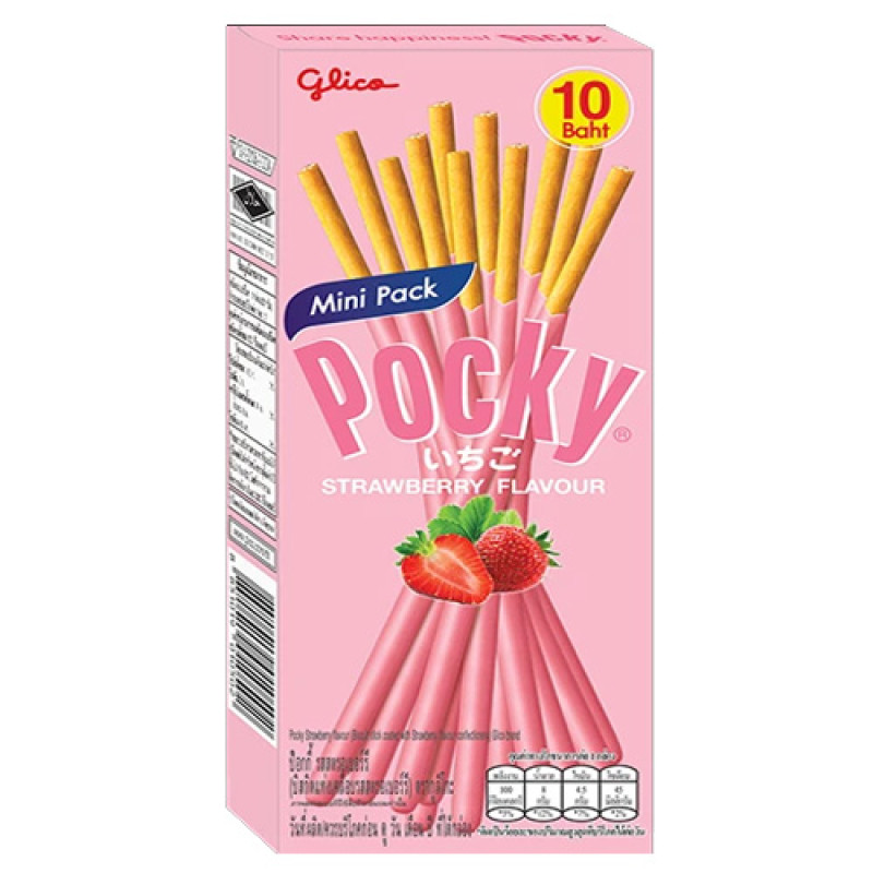 "GLICO POCKY" Pocky STRAWBERRY Flavour Biscuit Sticks (45 grams)