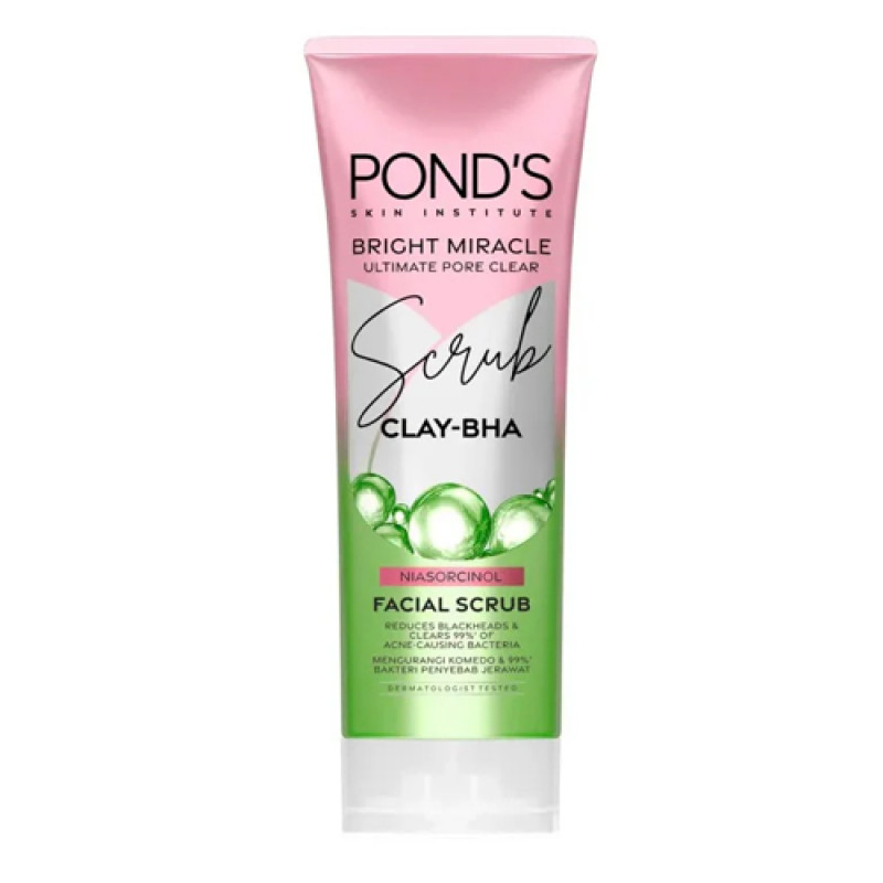 "POND's" Bright Miracle Ultimate Pore Clear Scrub Clay BHA (100gm) - พอนด์ส