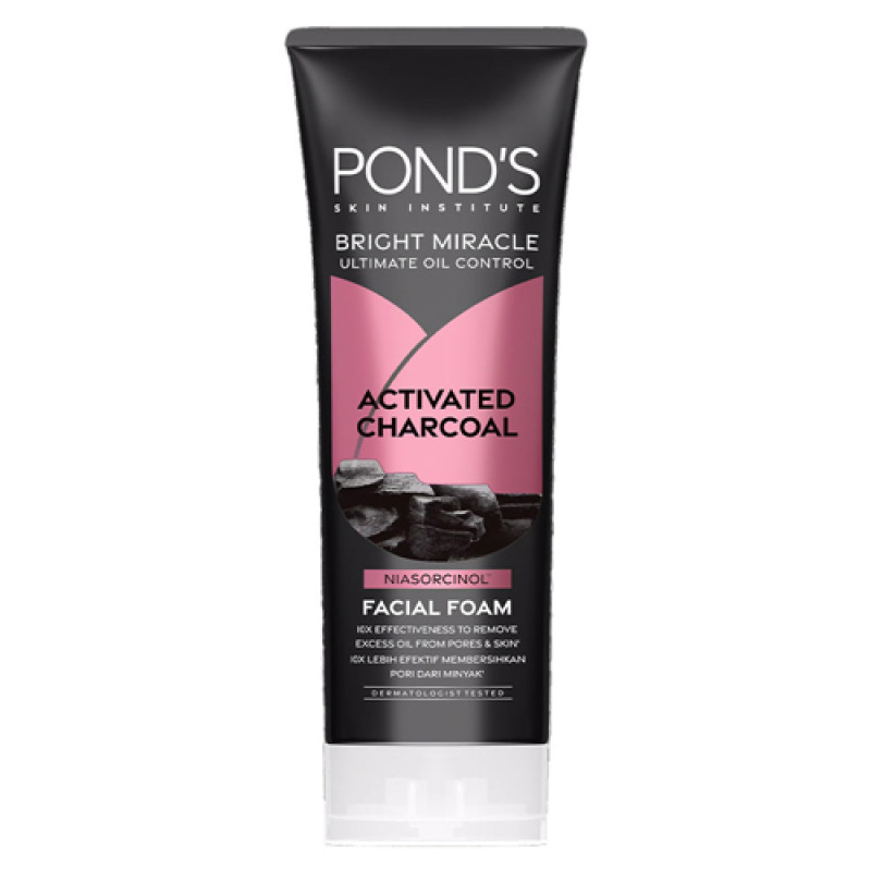 "POND's" Bright Miracle Ultimate Oil Control Activated Charcoal Facial Foam (100gm) - พอนด์ส