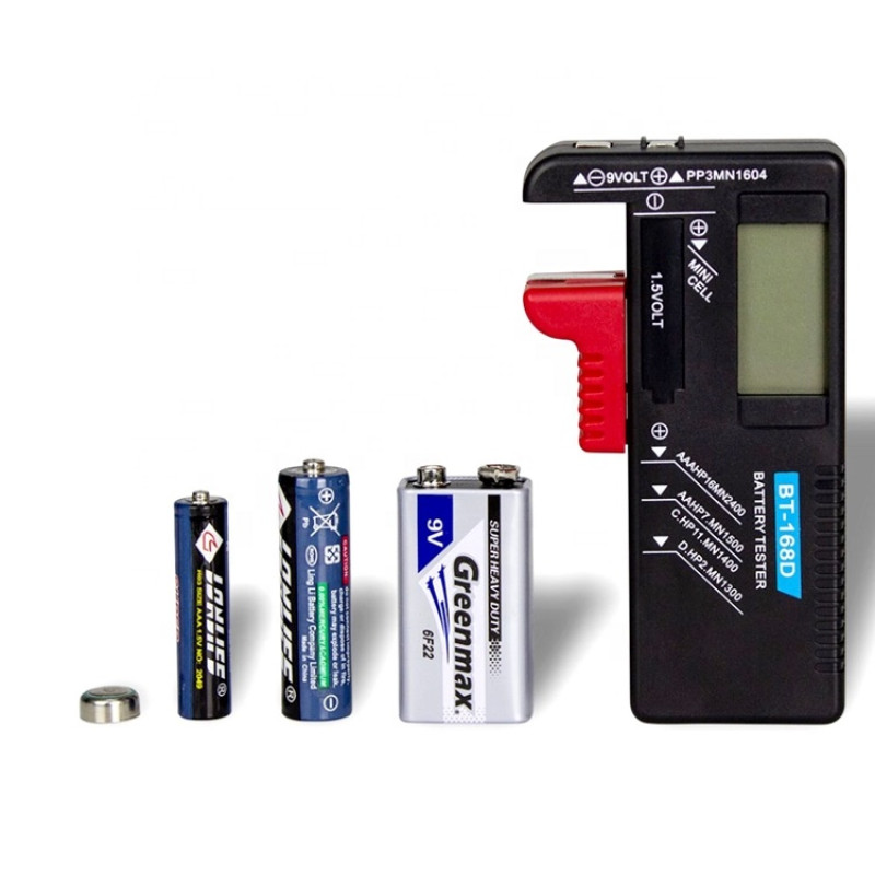"NO BRAND" BT-168D Batteries Tester, Digital Battery Tester (1 pc)