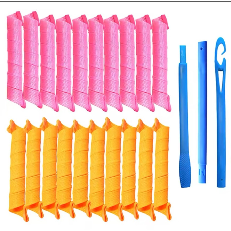 "NO BRAND" 50 cm Heatless Curlers (15 pc) - ม้วนผม