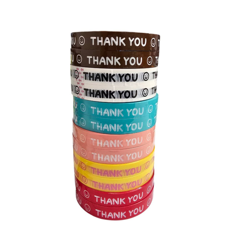 "NO Brand" Thank You sticker taps size  15 mm (1 roll) - สติ๊กเกอร์