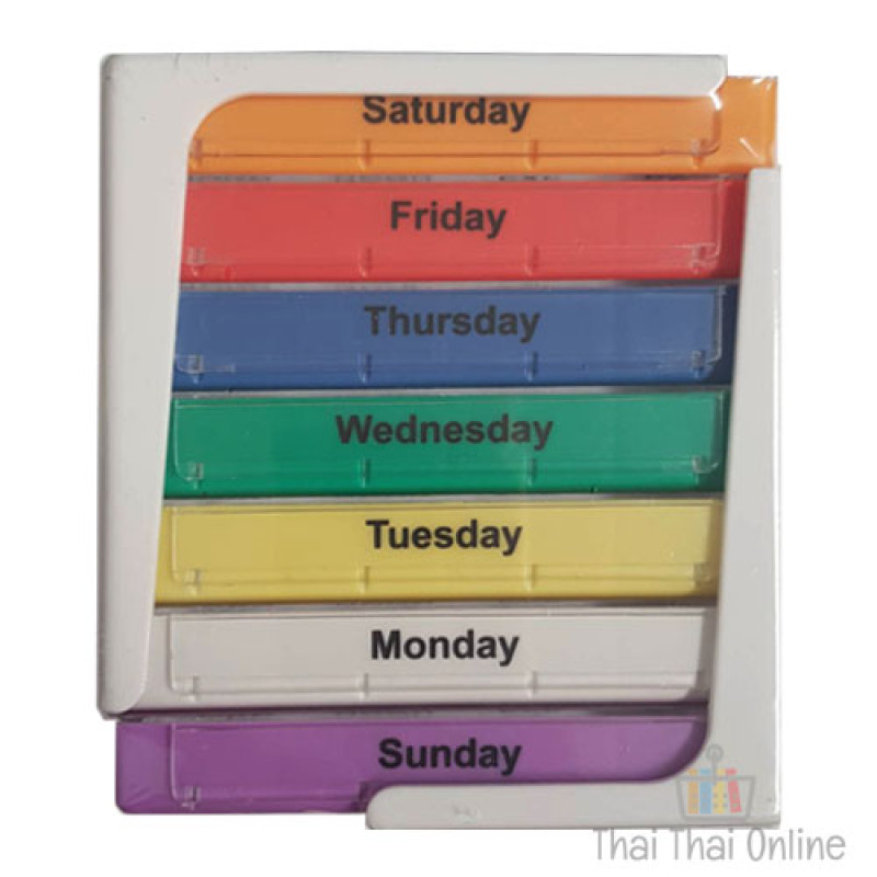 "NO BRAND" Medicine organizer 7 days (Select colour 1 Set)