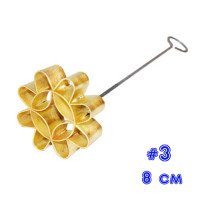 "BEAKERY" Brass Thai mold "DOK-JOK" Size 3, 8 cm. (1 pc) - พิมพ์ขนมดอกจอก "BEAKERY" Brass Thai mold "DOK-JOK" Size 3, 8 cm. (1 pc) - พิมพ์ขนมดอกจอก