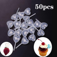 "NO BRAND" Plastic Heart Shaped Dropper (Set of 50 pcs) - หลอดหยดพลาสติก "NO BRAND" Plastic Heart Shaped Dropper (Set of 50 pcs) - หลอดหยดพลาสติก