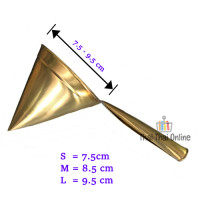 "BEAKERY" Brass Thai mold "FOI THONG" 8.5 cm. (1 pc) - กรวยโรยฝอยทอง