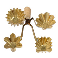 "KITCHEN" Brass Thai mold 4 big cups (1 set) - พิมพ์ขนมกระทงทอง