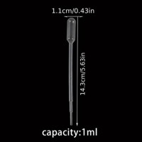 "NO BRAND" Plastic Dropper, Transfer Pipettes SiZE  1 ml. (Set of 6) - หลอดหยดวุ้น "NO BRAND" Plastic Dropper, Transfer Pipettes SiZE  1 ml. (Set of 6) - หลอดหยดวุ้น