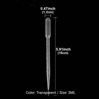 "NO BRAND" Plastic Dropper, Transfer Pipettes SiZE  3 ml. (Set of 6) - หลอดหยดวุ้น "NO BRAND" Plastic Dropper, Transfer Pipettes SiZE  3 ml. (Set of 6) - หลอดหยดวุ้น