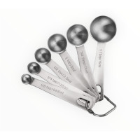 "BAKERY" Stainless Steel Measuring Spoons  Set 6 pcs (1 set) - ช้อนตวง "BAKERY" Stainless Steel Measuring Spoons  Set 6 pcs (1 set) - ช้อนตวง