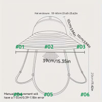 "NO BRAND"  Summer Sun Hat with a Large Brim (1 pc) - หมวก