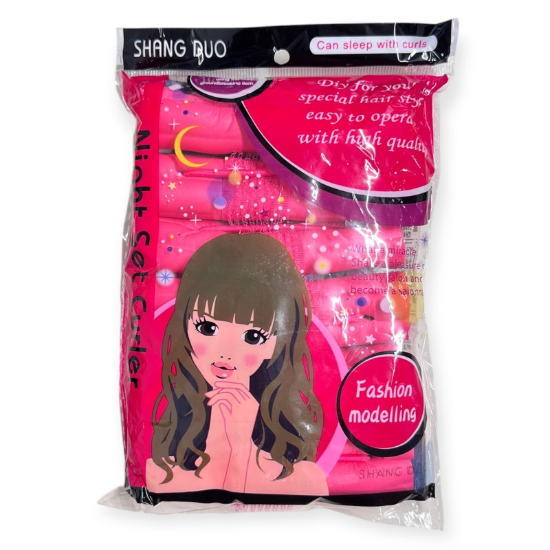 "No Brand" DIY Sponge Hair Curler Tools (6 pc) - โรลม้วนผมฟองน้ำ