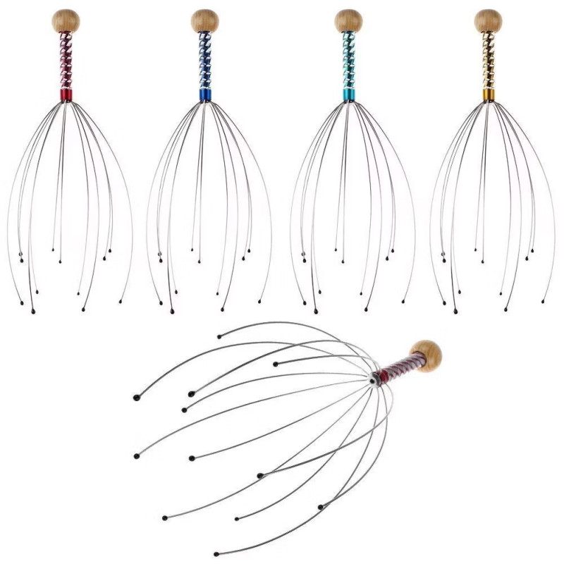 "NO BRAND" Relaxing Head Massager - อุปกรณ์นวดศีรษะ เครื่องมือนวดผ่อนคลาย (สุ่มสี)
