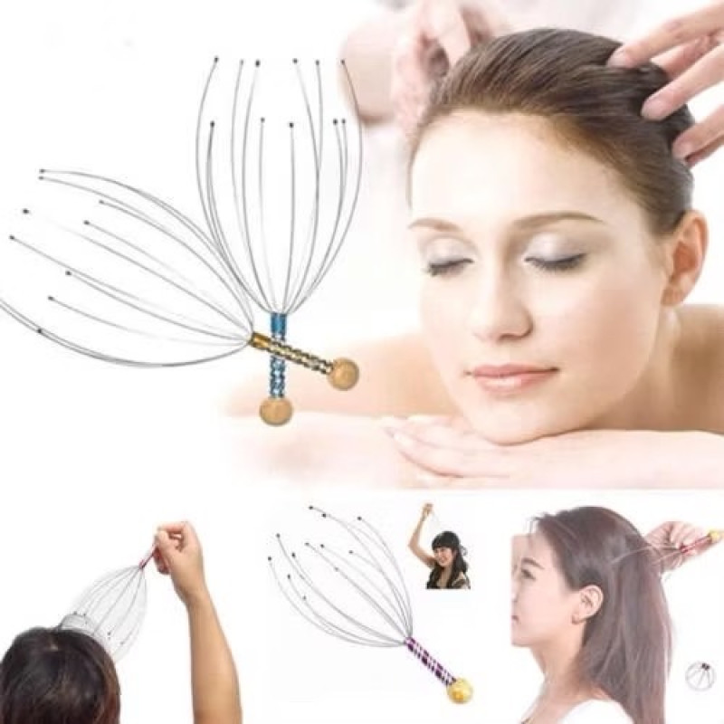 "NO BRAND" Relaxing Head Massager - อุปกรณ์นวดศีรษะ เครื่องมือนวดผ่อนคลาย (สุ่มสี)