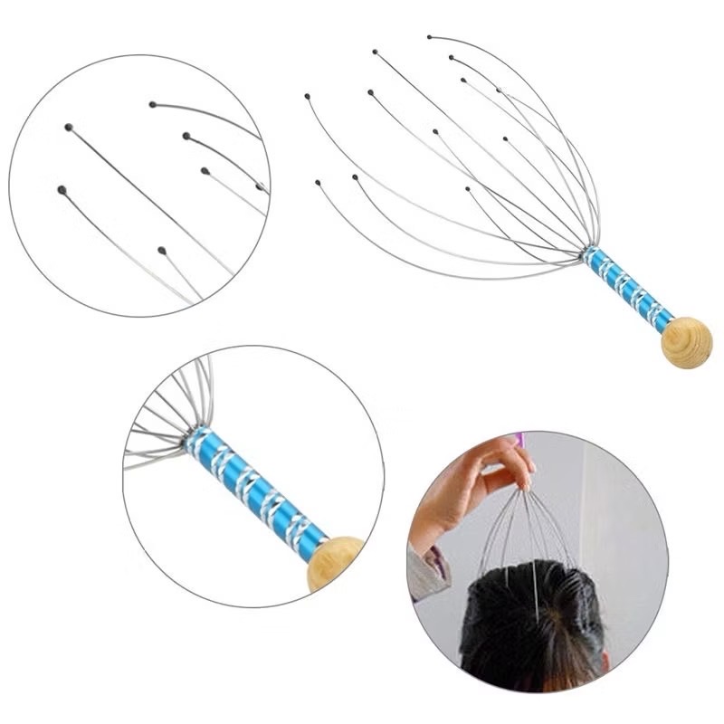 "NO BRAND" Relaxing Head Massager - อุปกรณ์นวดศีรษะ เครื่องมือนวดผ่อนคลาย (สุ่มสี)
