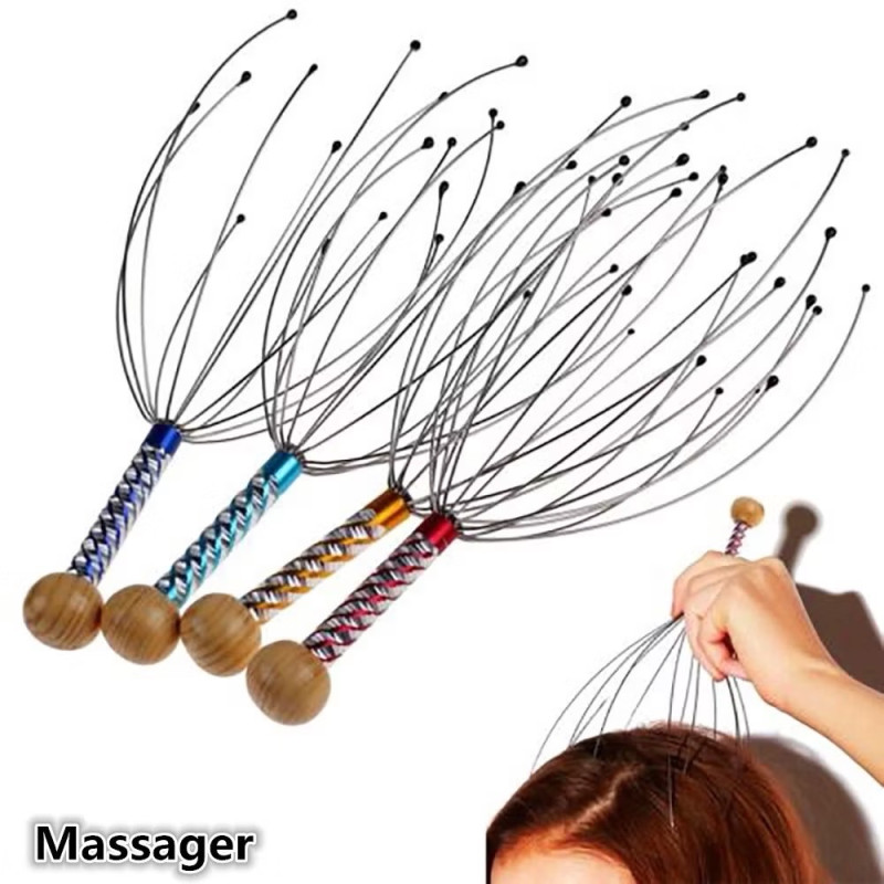 "NO BRAND" Relaxing Head Massager - อุปกรณ์นวดศีรษะ เครื่องมือนวดผ่อนคลาย (สุ่มสี)