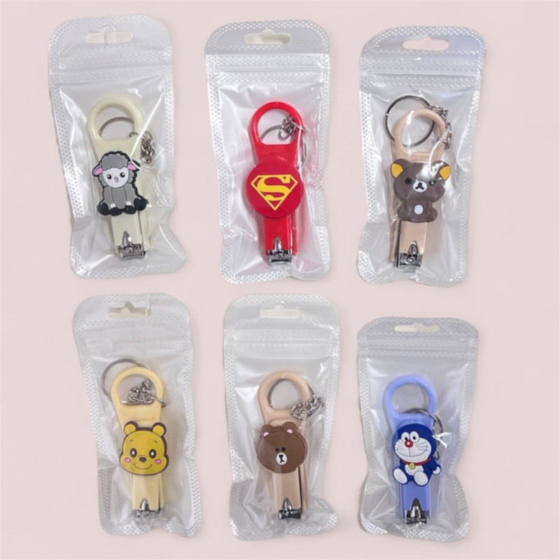 กรรไกรตัดเล็บ พร้อมพวงกุญแจ (1 ชิ้น) - Toe Nail Clippers With Key Chain