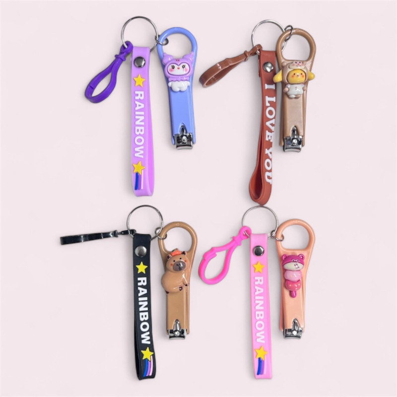 กรรไกรตัดเล็บ พร้อมพวงกุญแจ (1 ชิ้น) - Toe Nail Clippers With Key Chain