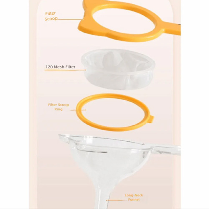 "No Brand" 2 in 1 Strainer +Funnel (1 pc) - กระชอนกรอง+กรอย