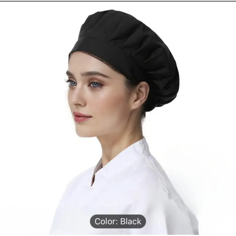 "NO BRAND" Chef Hat (Black) - หมวกเชฟ