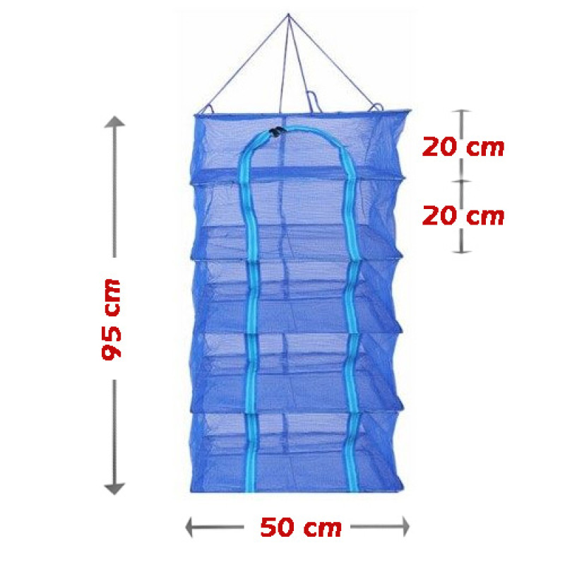 "KITCHEN" Collapsible Drying Rack JUMBO 50*50 cm, 5 stories (1 set)