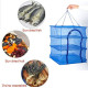 "KITCHEN" Collapsible Drying Rack BIG 45*45 cm, 3 stories (1 set) - ตาข่ายตากปลา 3 ชั้น