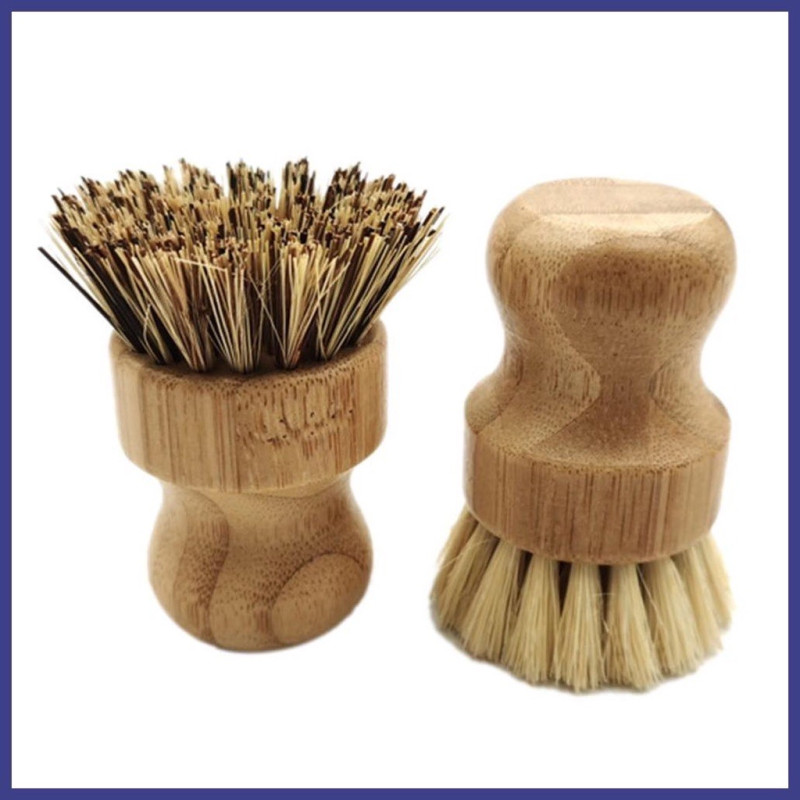 Bamboo Dish Brush, Washing  Kitchen Brush - แปรงไม้ไผ่เอนกประสงค์ สำหรับขัดทำความสะอาด