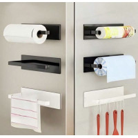 "NO BRAND" Kitchen Paper Towel Wall Mounted - Black (1 pc) - ที่แขวนทิชชู่ สำหรับห้องครัว 