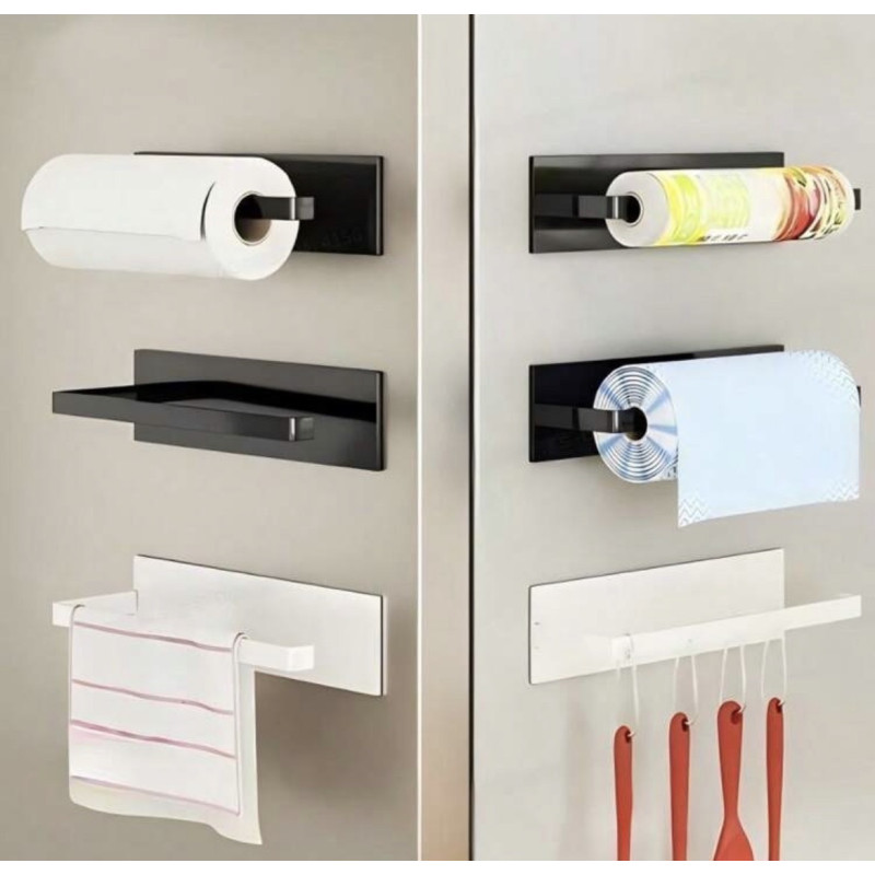 "NO BRAND" Kitchen Paper Towel Wall Mounted - Black (1 pc) - ที่แขวนทิชชู่ สำหรับห้องครัว 