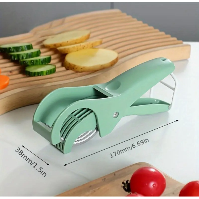 "No Brand" Fruit and Vegetable Slicer with Stainless Steel Blades (1 pc) - เครื่องหั่นผัก หั่นแครอท