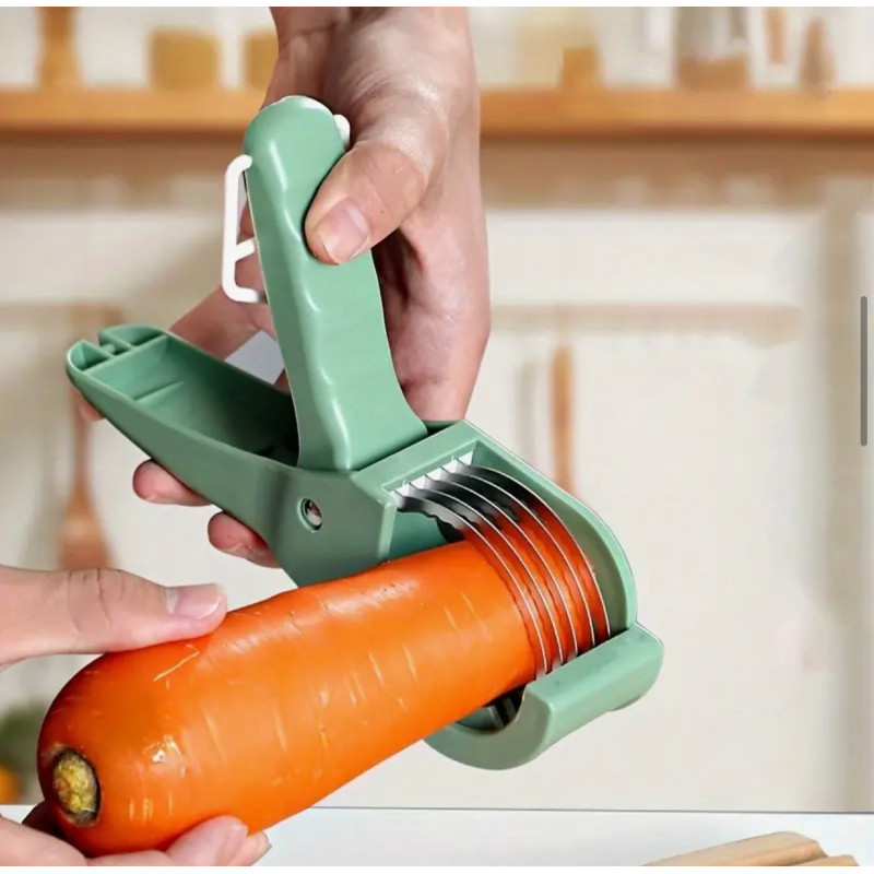 "No Brand" Fruit and Vegetable Slicer with Stainless Steel Blades (1 pc) - เครื่องหั่นผัก หั่นแครอท