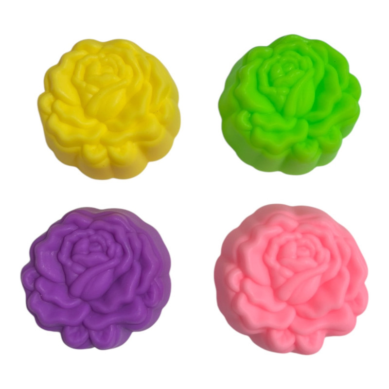 "MOLD" Roses Flower Mold, size 5 cm. (1 set 12 pcs) - พิมพ์วุ้น ดอกกุหลาบ