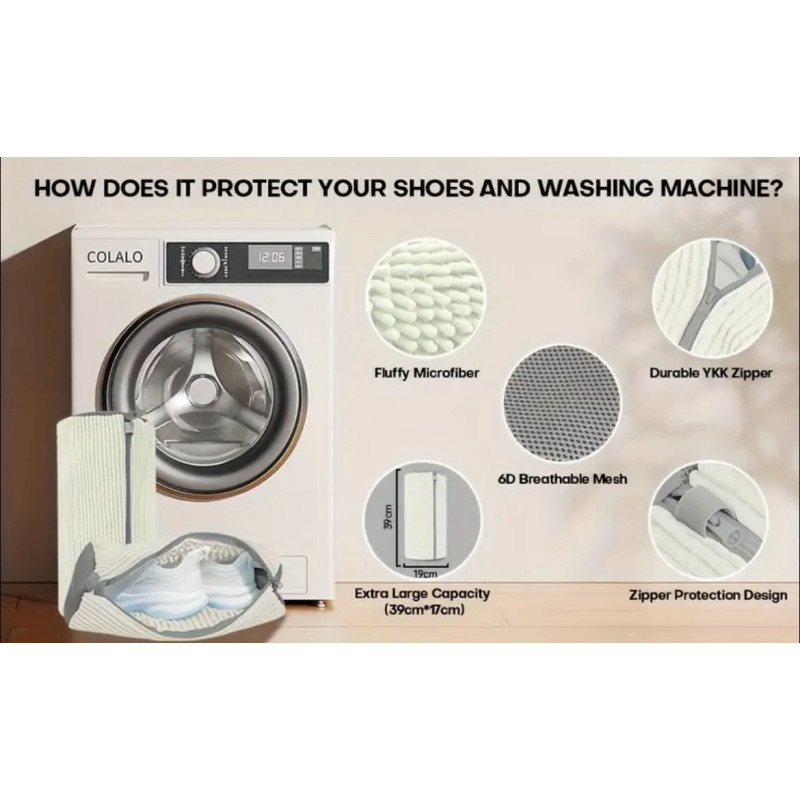 "NO BRAND" Shoe Washing Machine Bags (1 pc) - ถุงซักรองเท้า